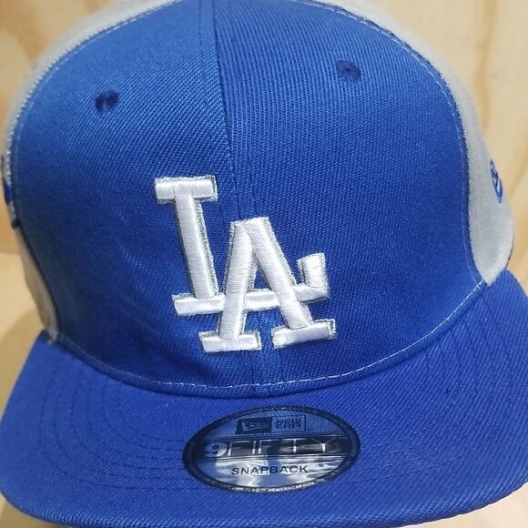 Los Angeles Dodgers New Era Gameday Sideswipe 59FIFTY Fitted Hat - Royal/Gray - Picture 8 of 8
